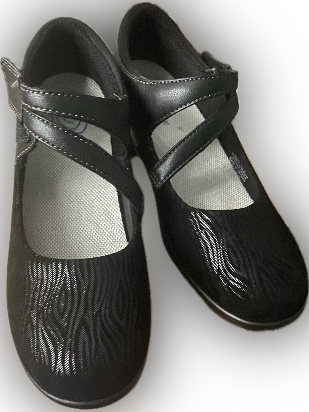Orthofeet Bioheels black Maryjane (Ella) low heels .. size 8.5 B-medium